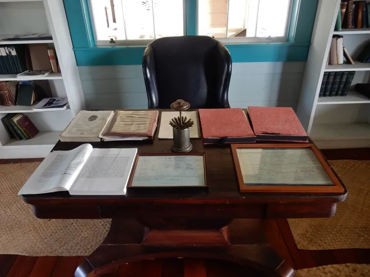 A writer’s desk (Photo credit: Michael Coghlan • CC BY-SA 2.0)