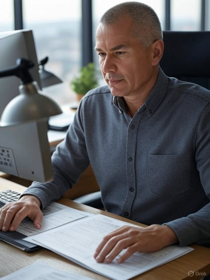 A man contemplating life whilst working (Photo Credit: xAI’s Grok, 17 July 2025)